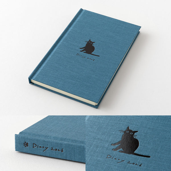 Midori 2026: Neko Diary [B6 Variant] Cat Navy