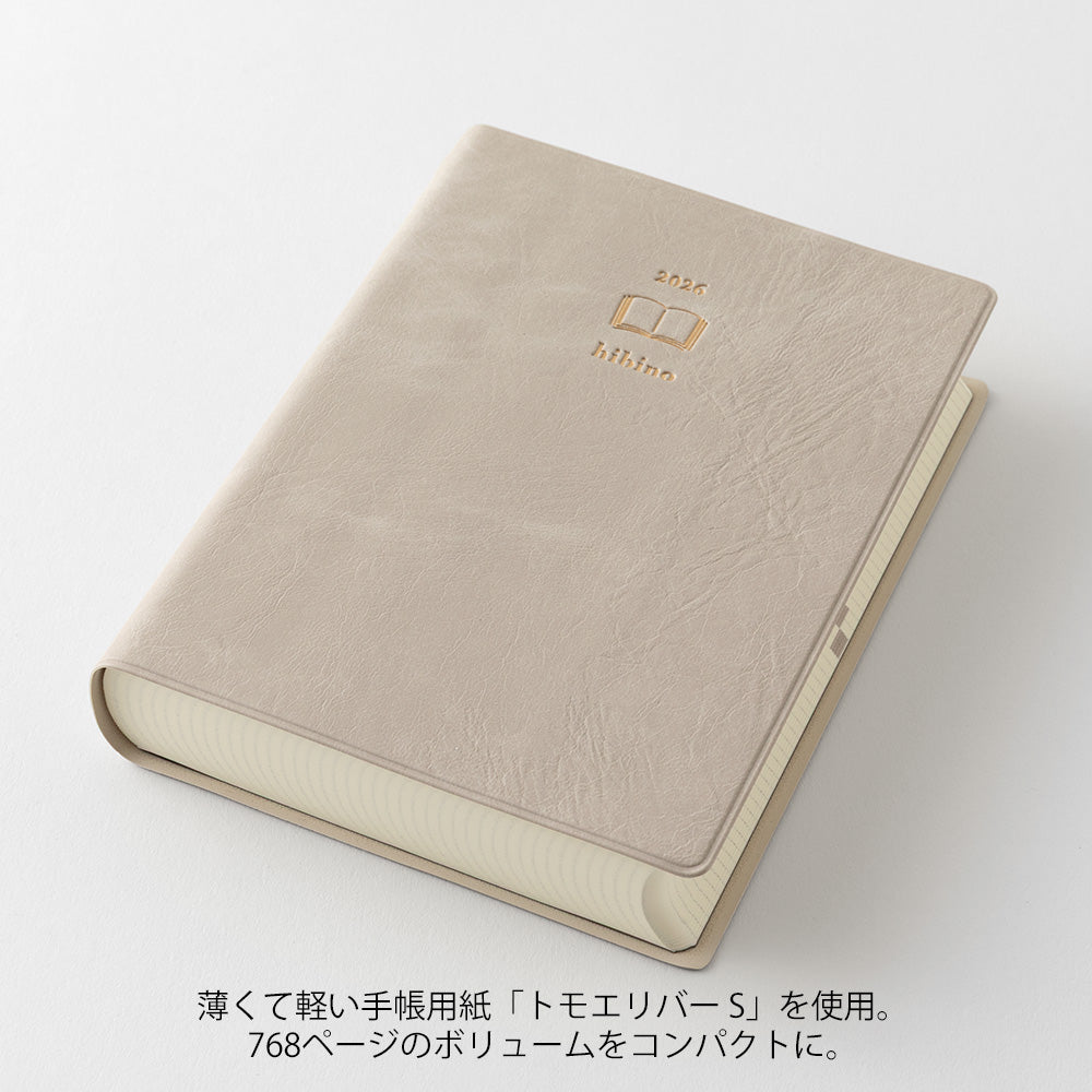 Midori 2026: Hibino Diary [A6] Gray