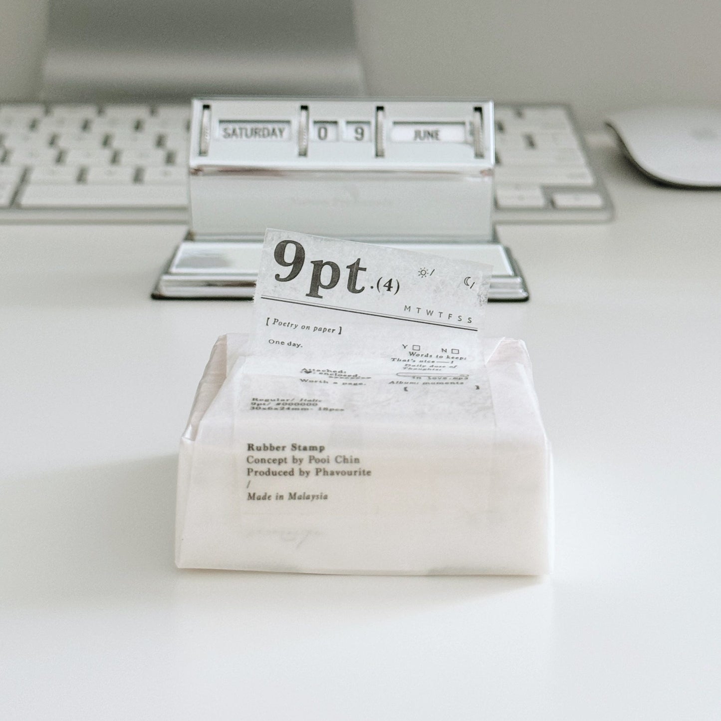 PC x Phavourite: 9pt.(4) Tiny Text Rubber Stamps [18 options]