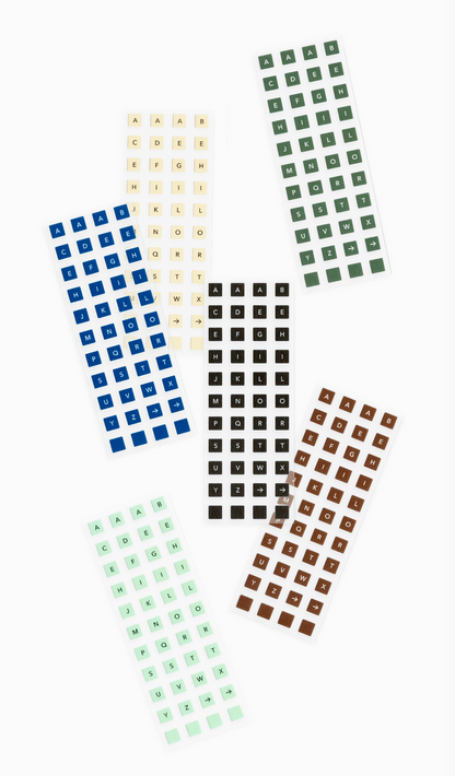 Flagg: [Alphabet/ Number] Roll Masking Label / SQUARE