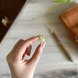 BK: Brass Charm - Crane