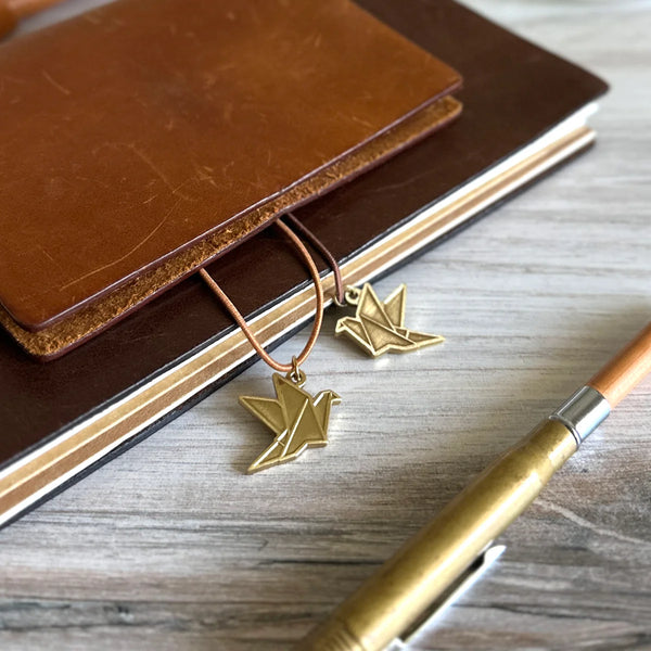 BK: Brass Charm - Crane