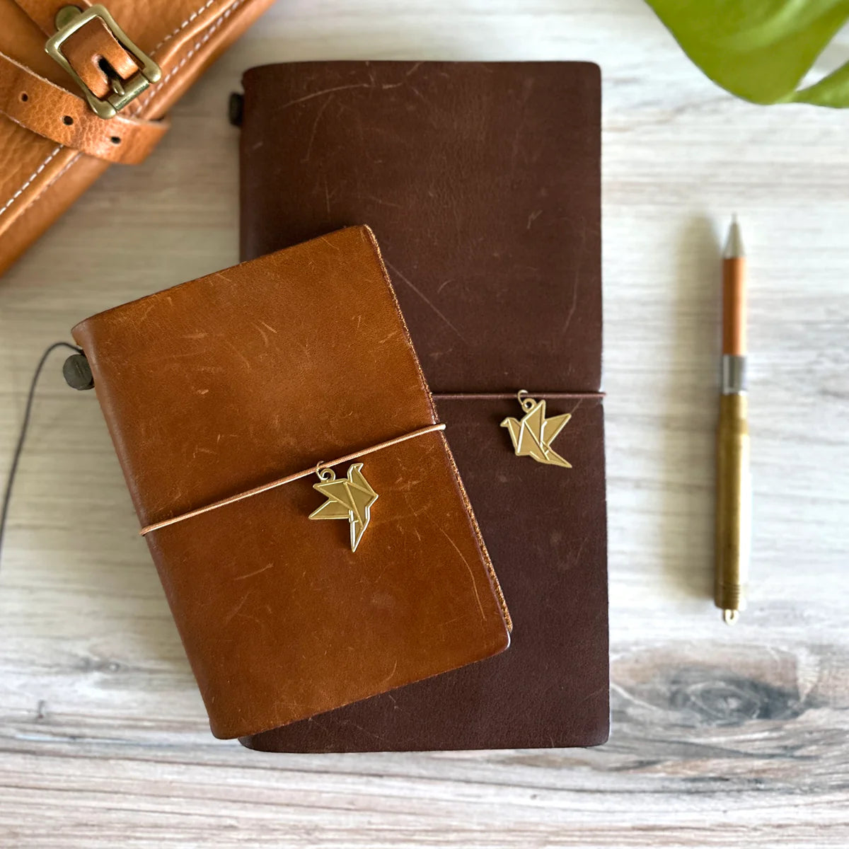 BK: Brass Charm - Crane