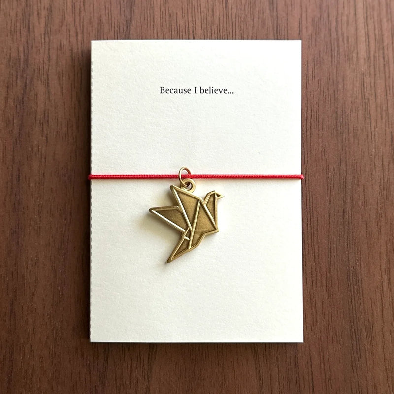 BK: Brass Charm - Crane