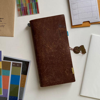 TRAVELER'S notebook (Regular Size) Starter Kit in BROWN