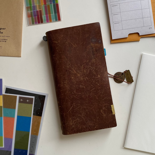 TRAVELER'S notebook (Regular Size) Starter Kit in BROWN