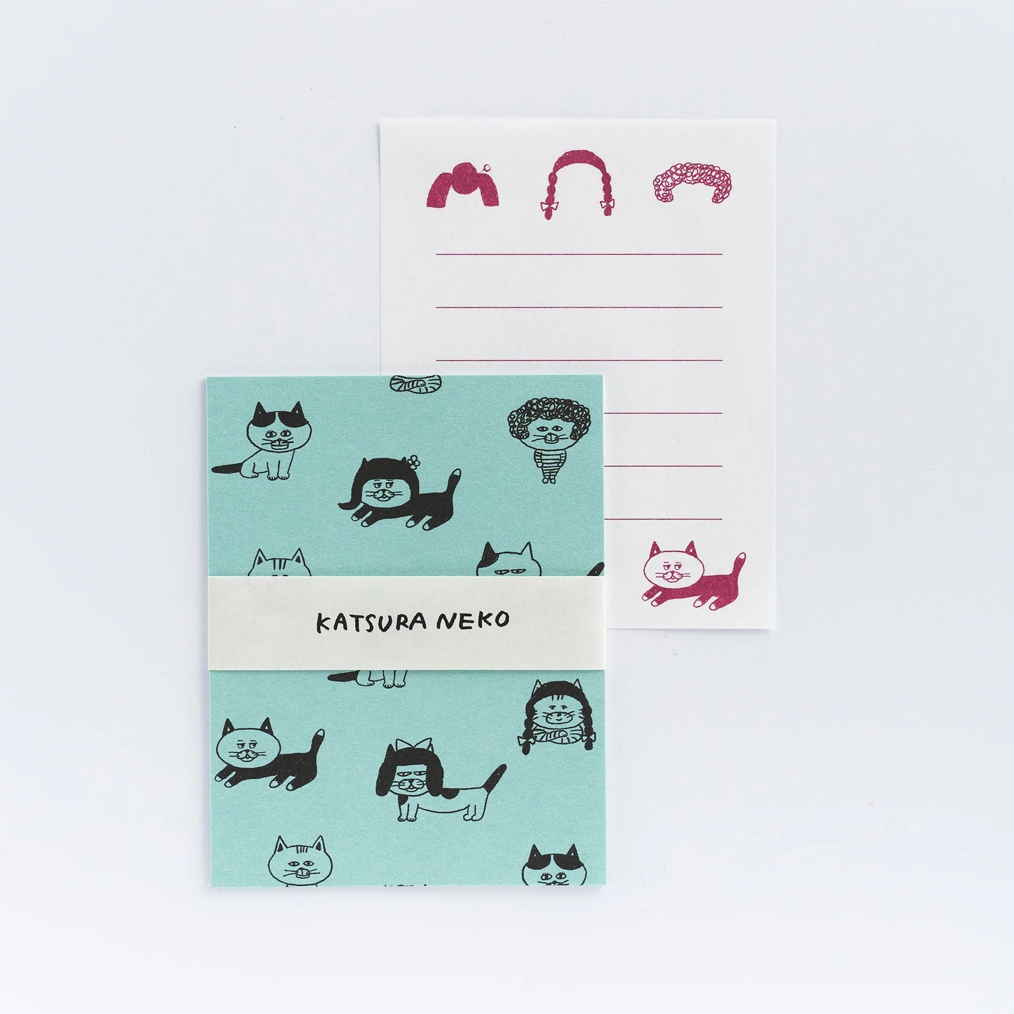 Shibata Keiko x Mizushima: Mini Letter Writing Set - Cats and Wigs