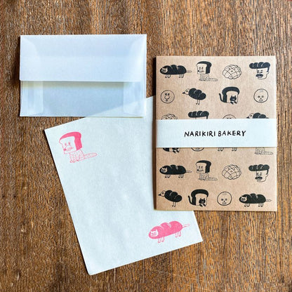 Shibata Keiko x Mizushima: Mini Letter Writing Set - Bakery