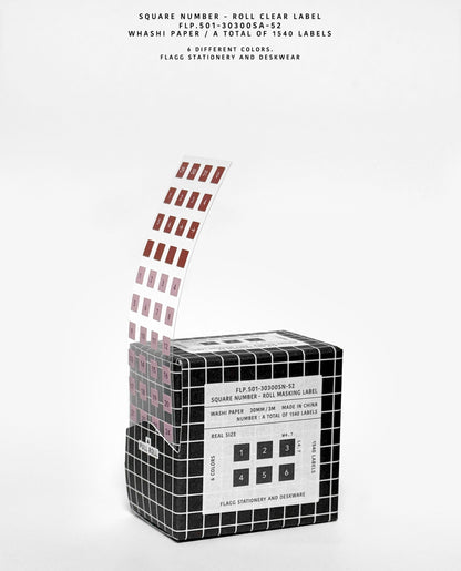 Flagg: [Alphabet/ Number] Roll Masking Label / SQUARE