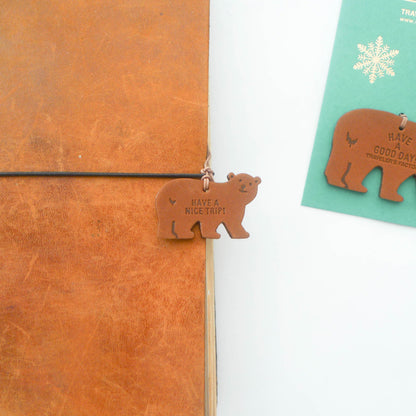 TF LIMITED: Leather Tag Bear
