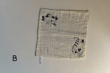 Toranekobonbon x Classiky: Cat Cotton Handkerchief [2 design]