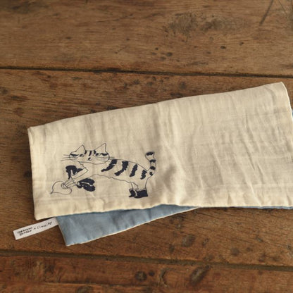 Toranekobonbon x Classiky: Cat Cotton Handkerchief [2 design]