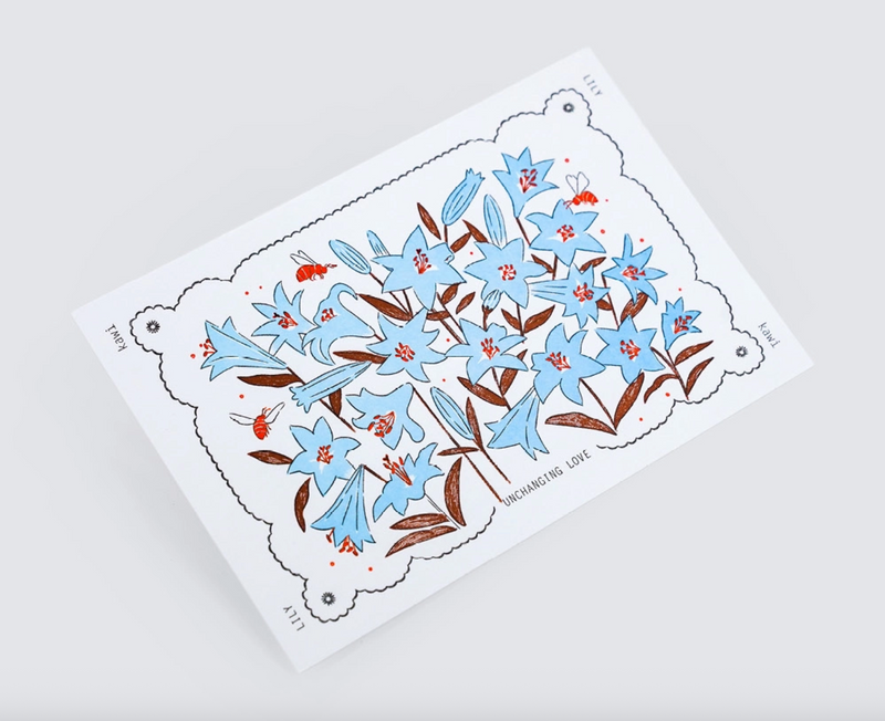 KAWI: Letterpress Card - Lily
