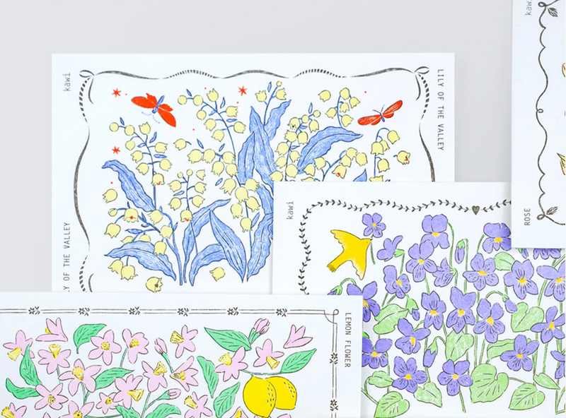 KAWI: Letterpress Card - Sweet Violet