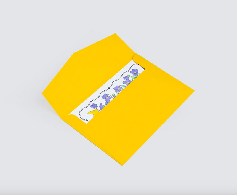 KAWI: Letterpress Card - Sweet Violet