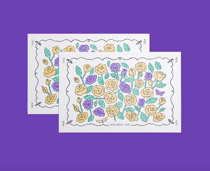 KAWI: Letterpress Card - Rose