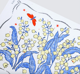 KAWI: Letterpress Card - Lily of the Valley