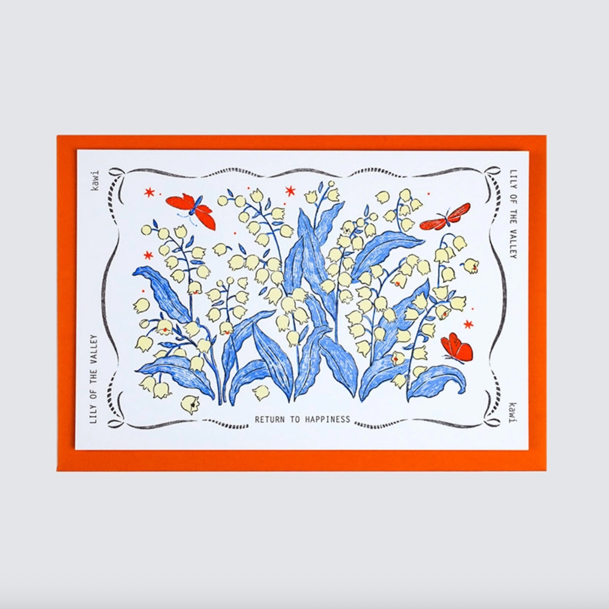KAWI: Letterpress Card - Lily of the Valley