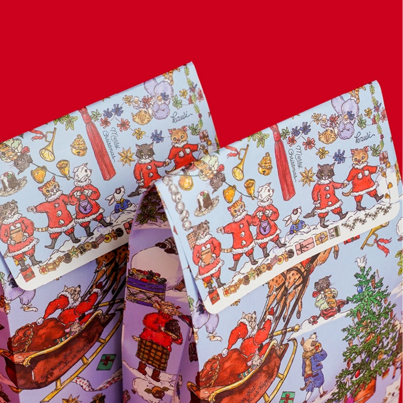 KAWI: 2025 Christmas Paper Bag - Blue