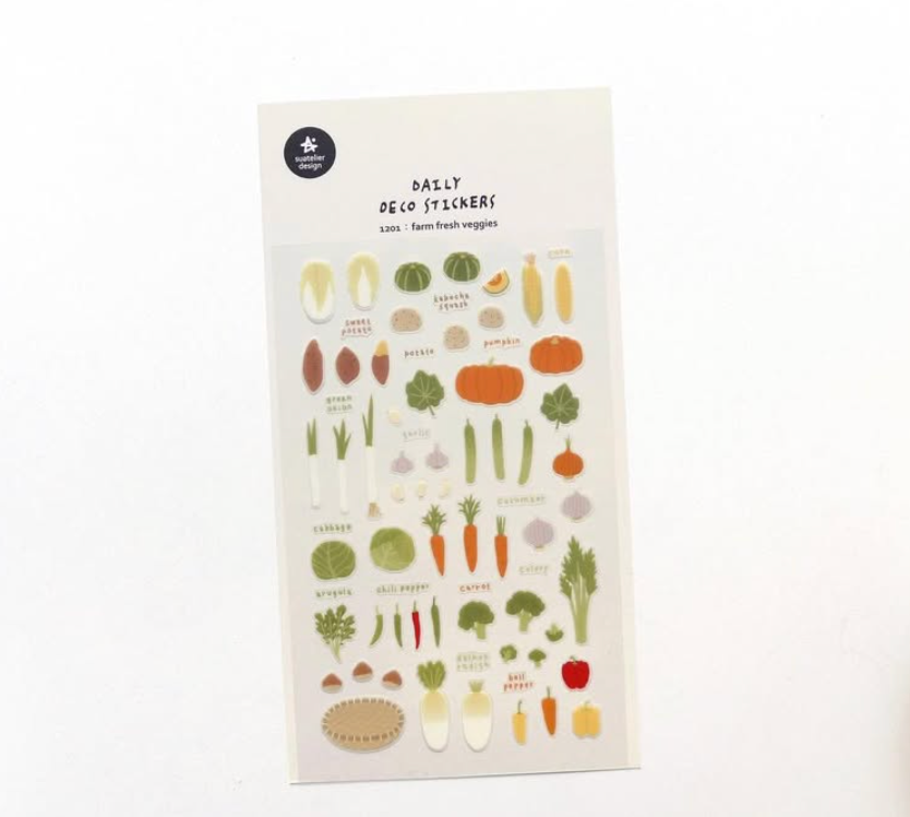 Suatelier Stickers: Farm Fresh Veggies