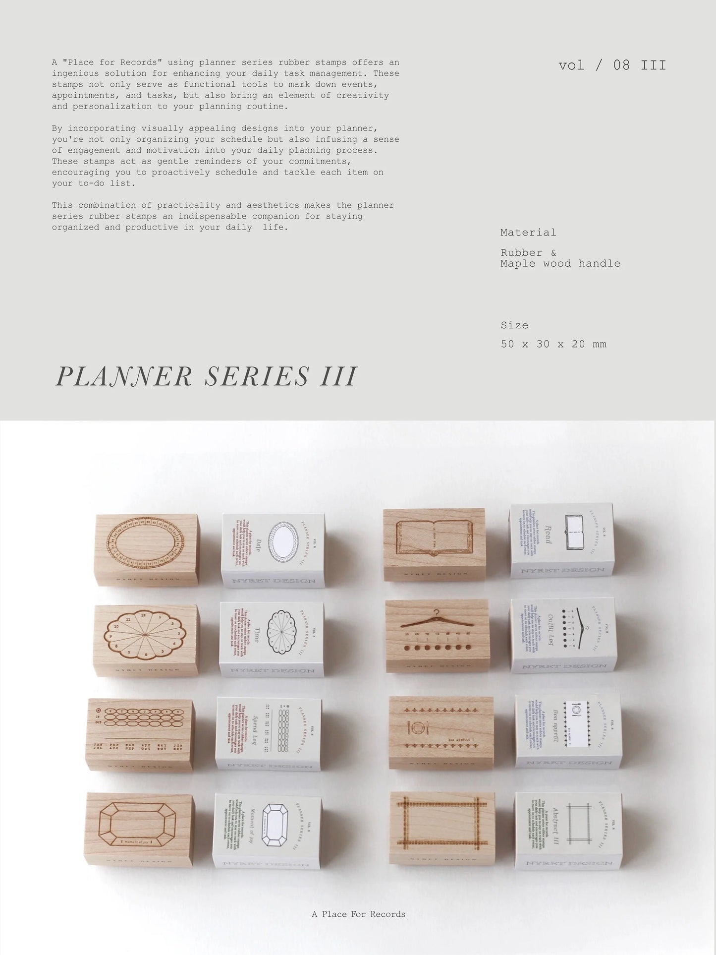 Nyret: Vol. 8 Rubber Stamp - Planner Series III