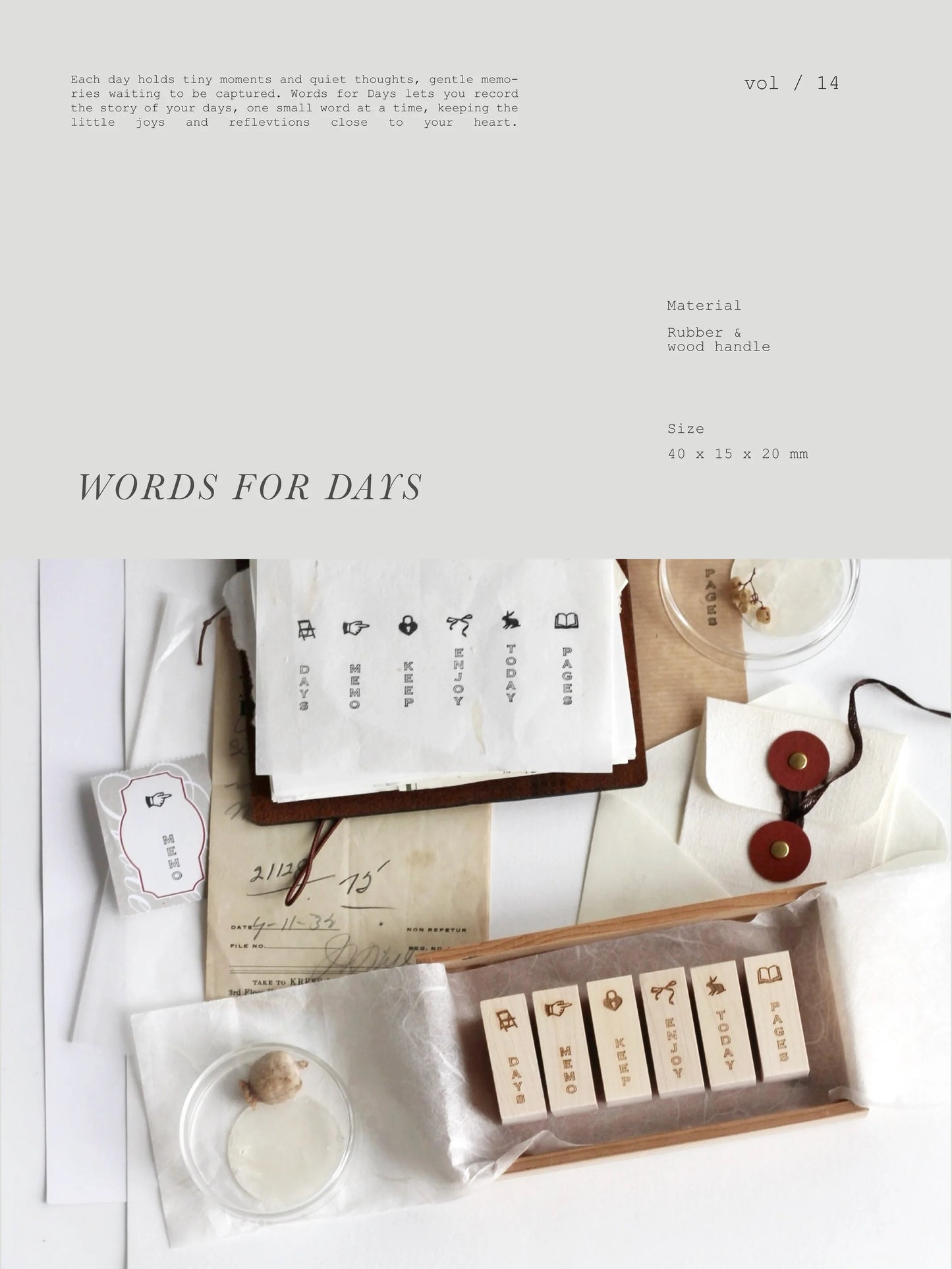 Nyret: Vol. 14 Rubber Stamp - Words for days