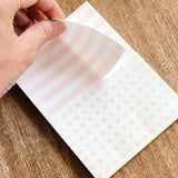 Mizushima: Perforated Memo Pad Dots & Stripes 01