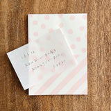 Mizushima: Perforated Memo Pad Dots & Stripes 02 [Pink]