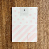 Mizushima: Perforated Memo Pad Dots & Stripes 02 [Pink]