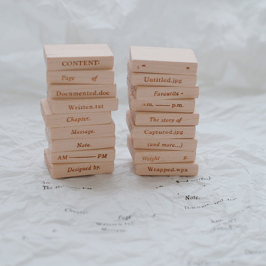 PC x Phavourite: 9pt Tiny Text Rubber Stamps [18 options]