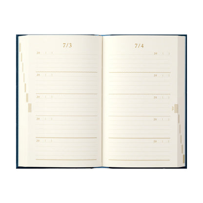Midori: 5-Year Diary Embroidery Flower [Navy]