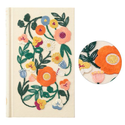 Midori: 5-Year Diary Embroidery Flower [Beige]