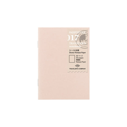 017 Refill Sticker Release Paper (Passport Size)