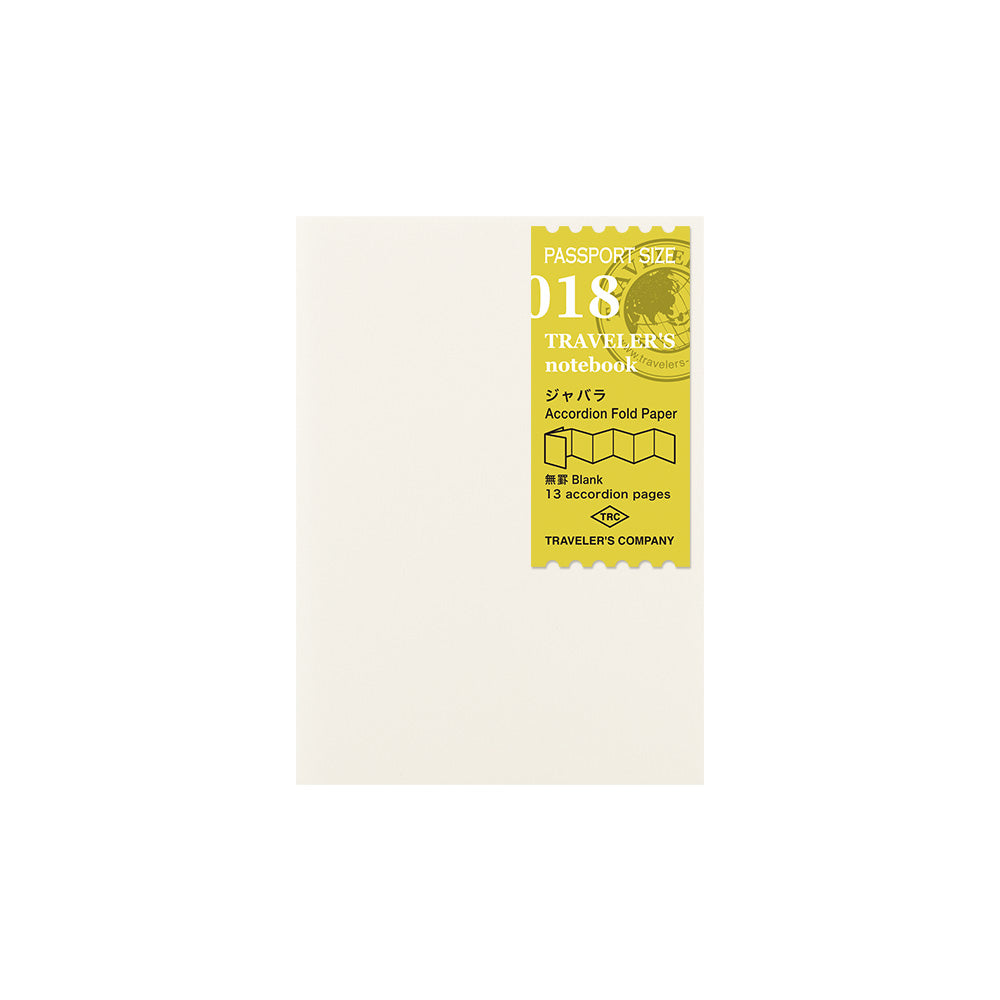 018 Refill Accordion Fold Paper (Passport Size)