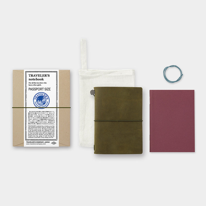 TRAVELER'S Notebook (Passport Size) Starter Kit in OLIVE