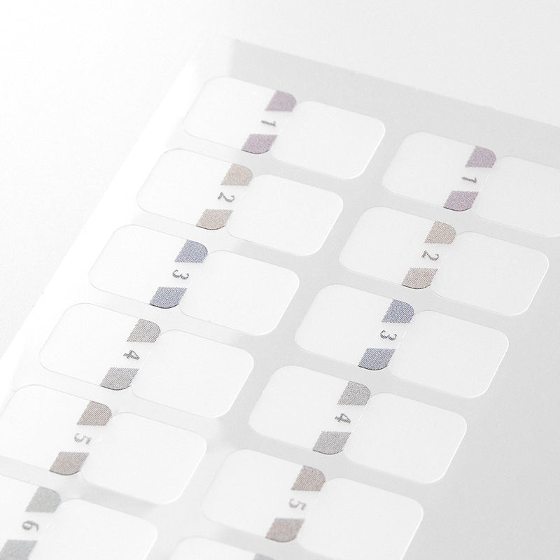 Midori: Sticker Series - Index Number Seal Gray