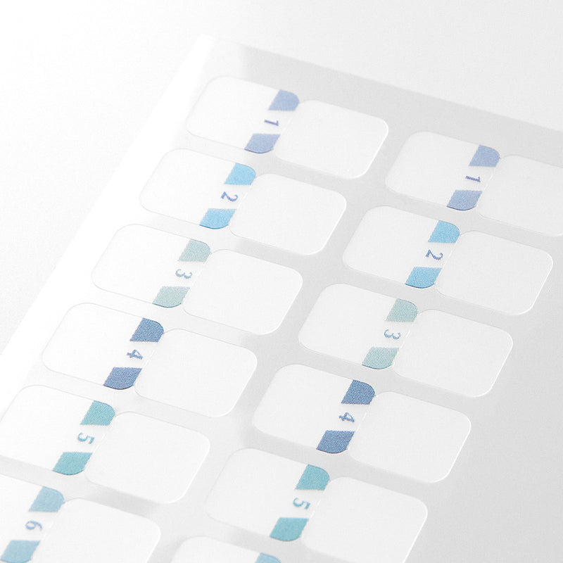 Midori: Sticker Series - Index Number Seal Blue