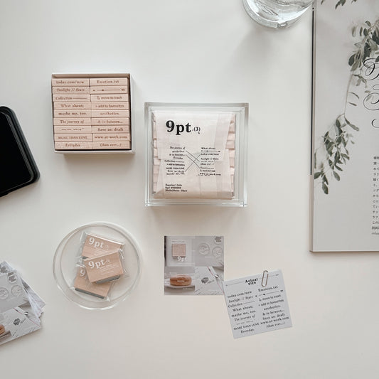 PC x Phavourite: 9pt.(3) Tiny Text Rubber Stamps [18 options]