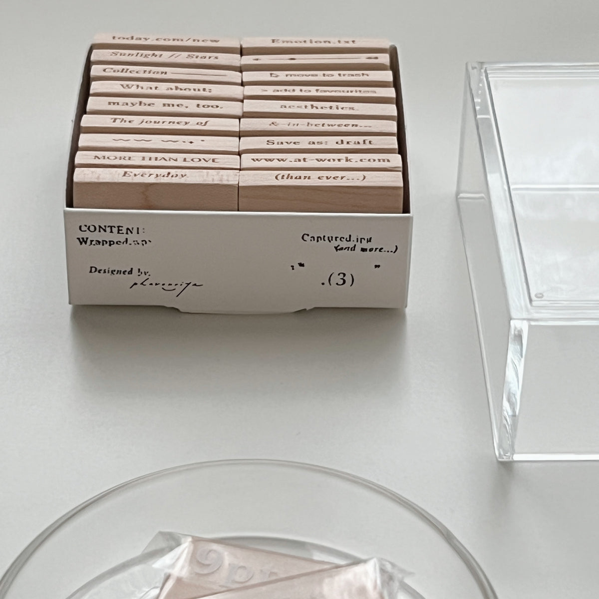 PC x Phavourite: 9pt.(3) Tiny Text Rubber Stamps [18 options]