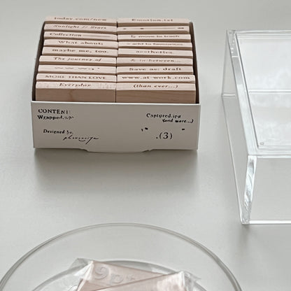 PC x Phavourite: 9pt.(3) Tiny Text Rubber Stamps [18 options]
