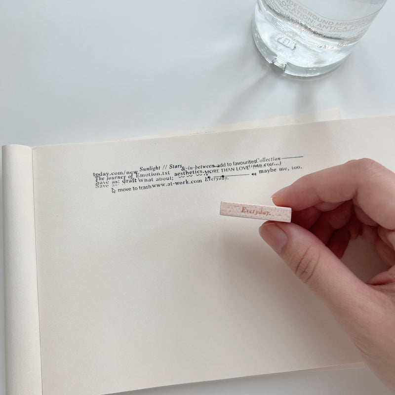 PC x Phavourite: 9pt.(3) Tiny Text Rubber Stamps [18 options]