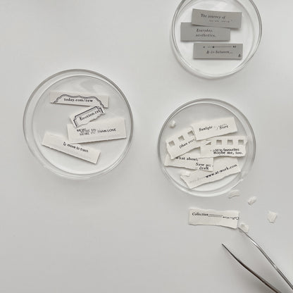 PC x Phavourite: 9pt.(3) Tiny Text Rubber Stamps [18 options]