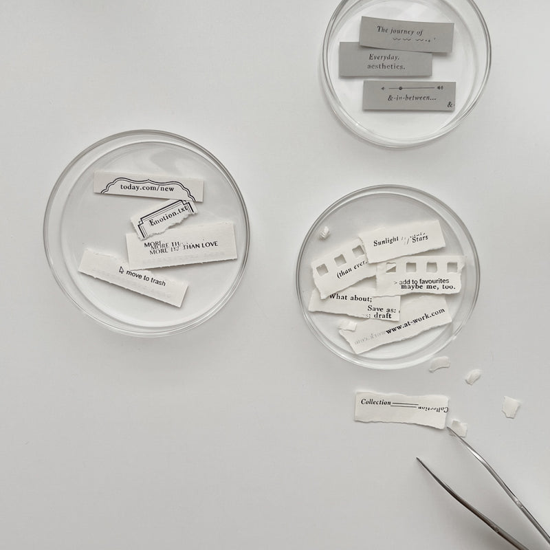 PC x Phavourite: 9pt.(3) Tiny Text Rubber Stamps [18 options]