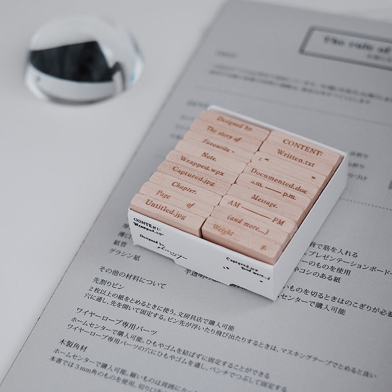 PC x Phavourite: 9pt Tiny Text Rubber Stamps [18 options]