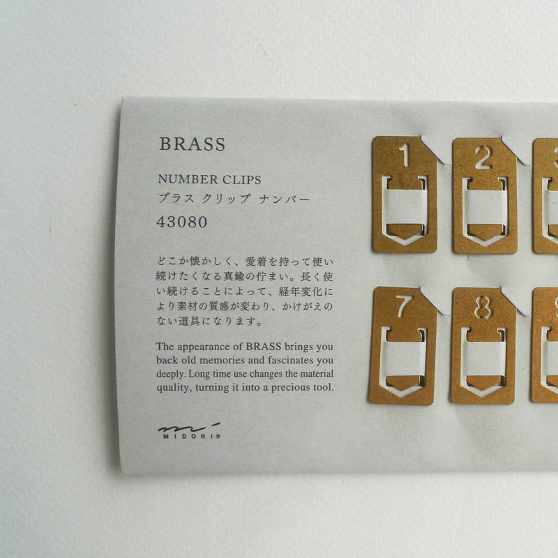 Brass Number Clips