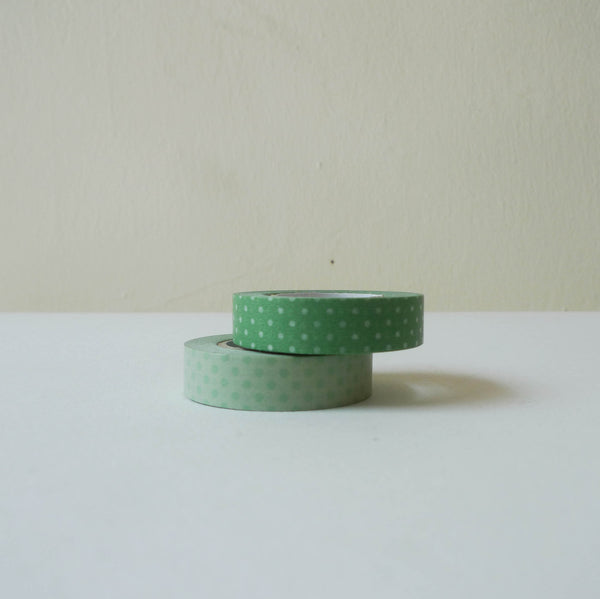 Classiky Washi Tape: Green Dots