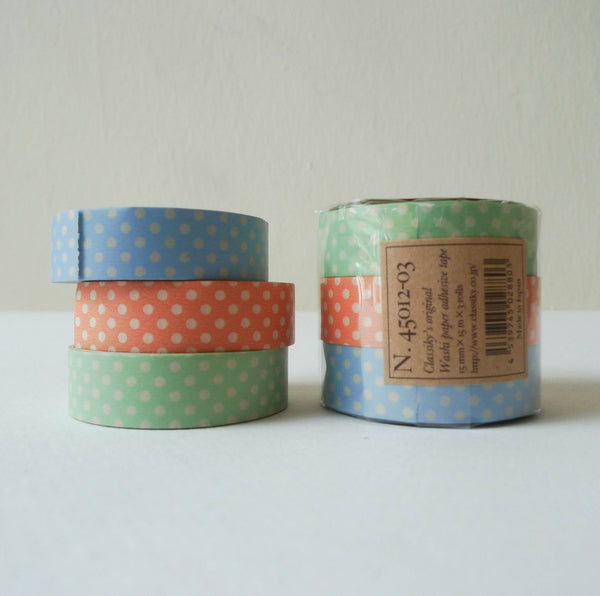 Classiky Washi Tape: 15mm Set of 3