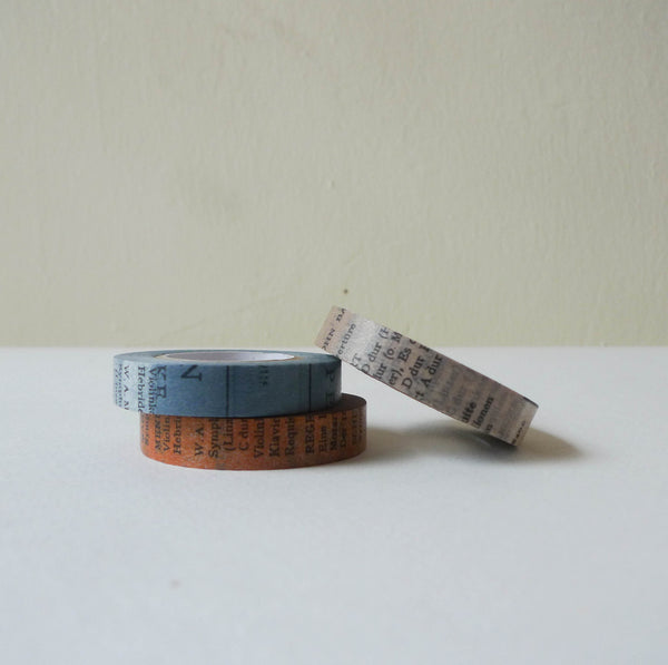 Yoko Inoue x Classiky Washi Tape: Old Book 10mm
