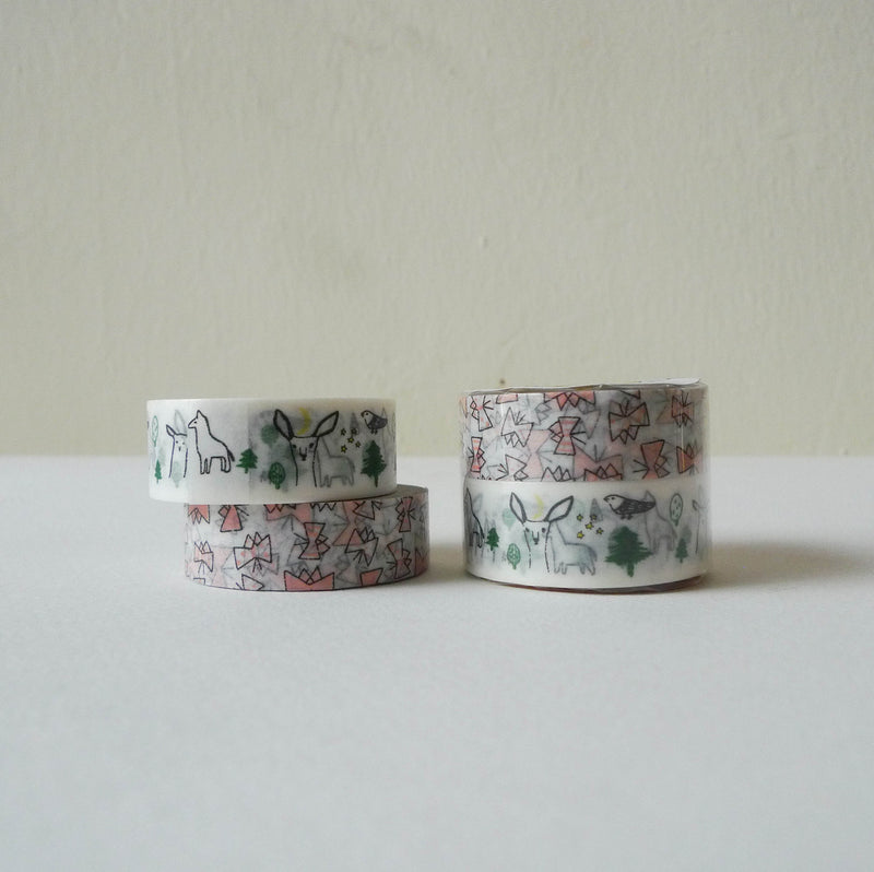 Tomomi Irago x Classiky Washi Tape: Forest+Butterfly A Set of 2