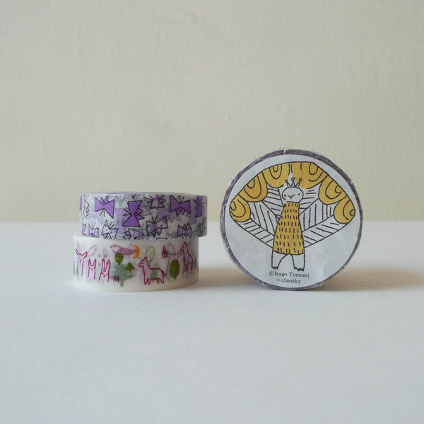 Tomomi Irago x Classiky Washi Tape: Forest+Butterfly B Set of 2